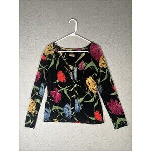 Choices Women’s Size L Long Sleeve Sweater Tie Front Phoebe 90s Y2K Fairy Whimsy